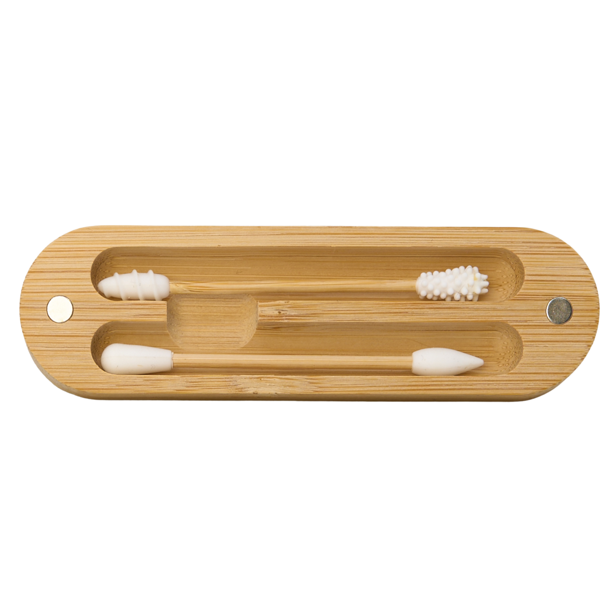 Wiederverwendbares Wattestäbchen-Set (Bambus)