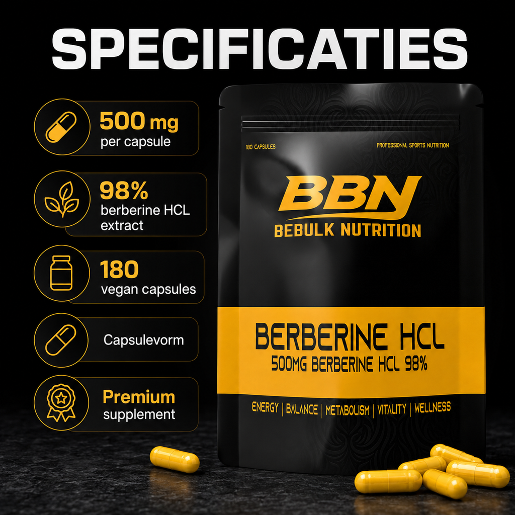 Berberin HCL 98 % – Vegan – BeBulk Nutrition