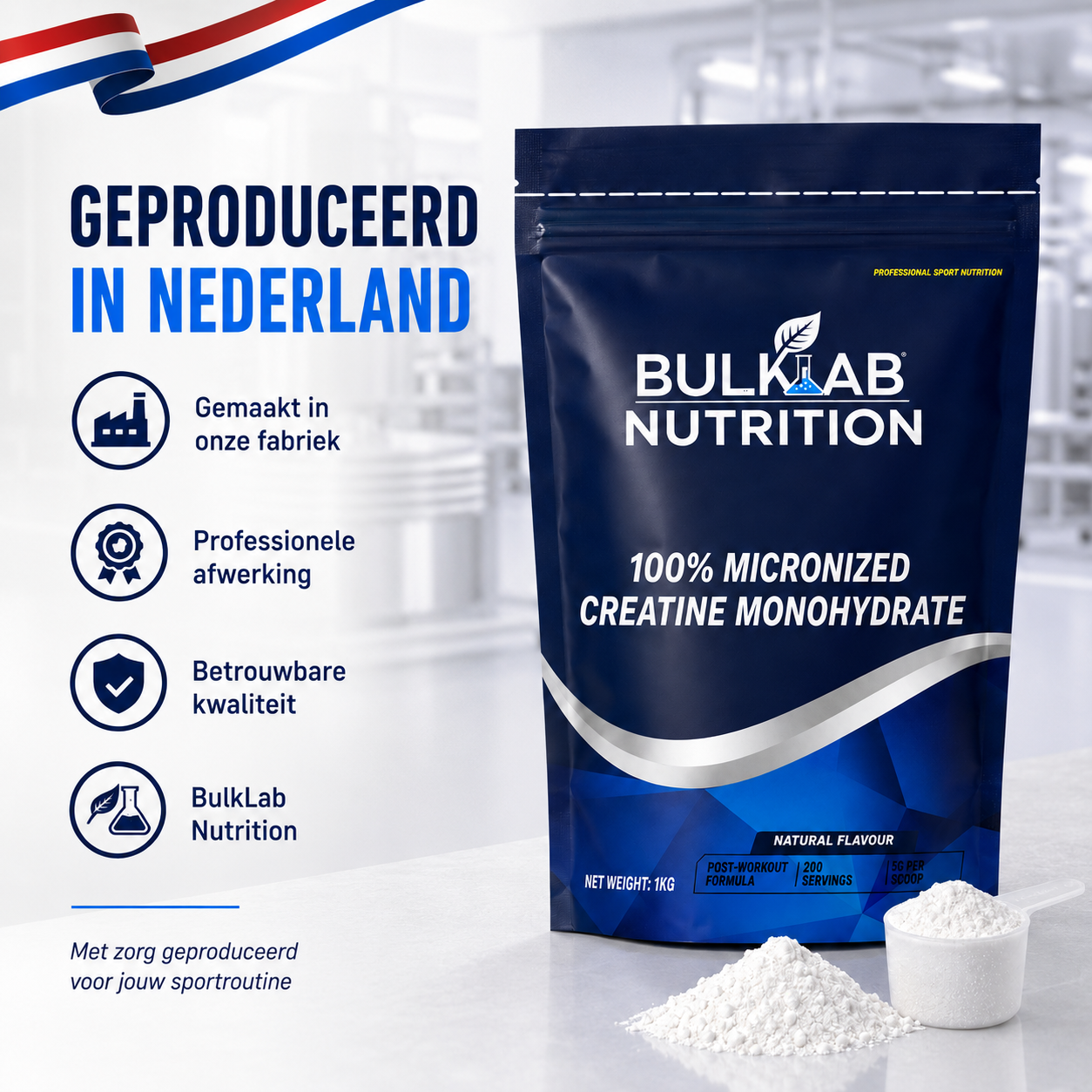 100 % Kreatinmonohydraat mikronisiert – BulkLab Nutrition