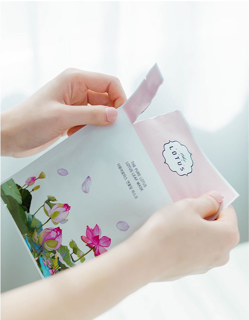 Pure Lotus Vegane Blattmaske Faltenbehandlung (5 Stück)