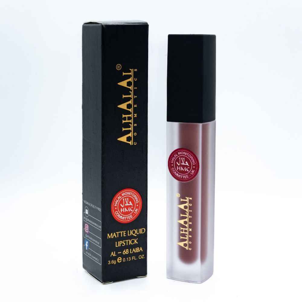 Alhalal Cosmetics Beige Lipgloss flüssiger matter Lippenstift in eleganter Verpackung