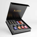 Alhalal Cosmetics luxuriöses Nagellack-Set mit vier verschiedenen Farben Nagellack in eleganter schwarzer Verpackung