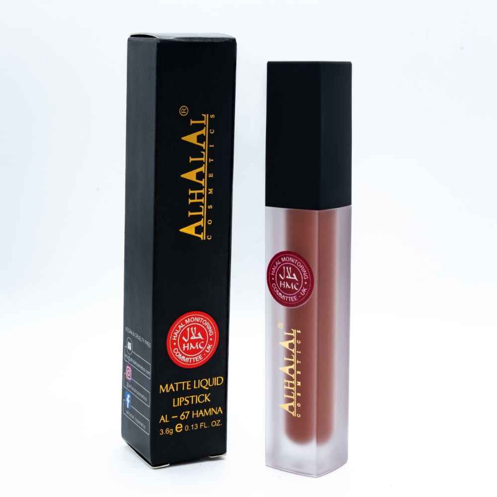 Alhalal Cosmetics flüssiger Lipgloss mit mattem Finish in eleganter Verpackung