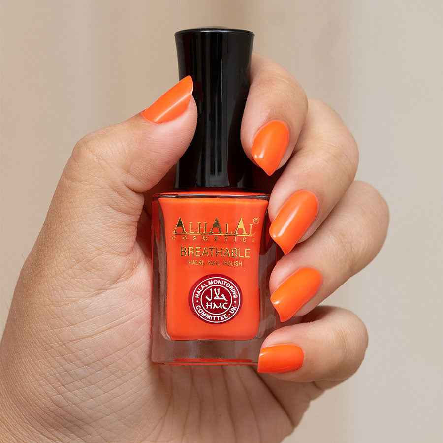 Orangefarbener Nagellack